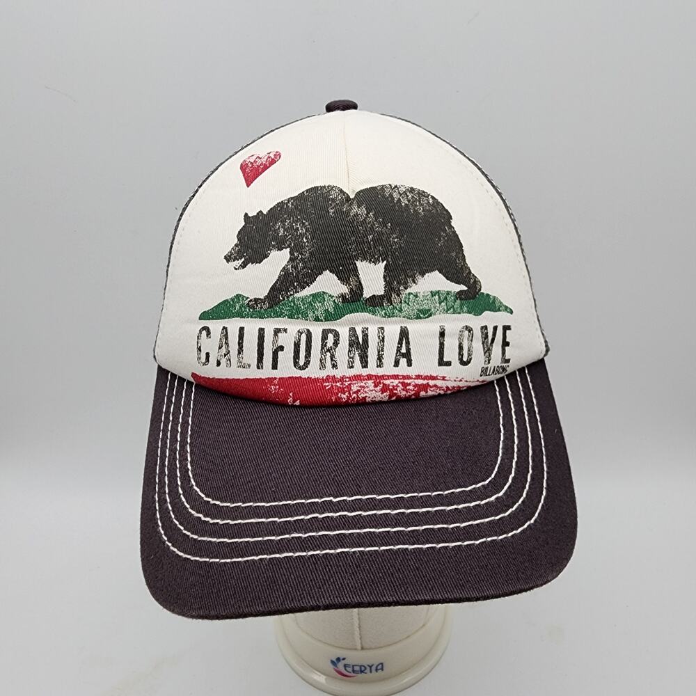 Billabong Womens California Love Hat One Size Mesh Snapback Back Trucker Bear